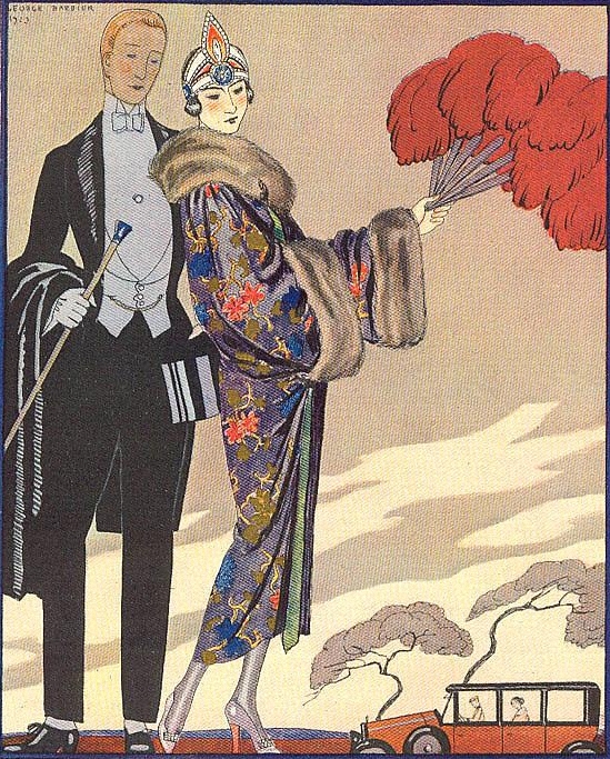 Le Depart Pour Le Casino by Georges Barbier